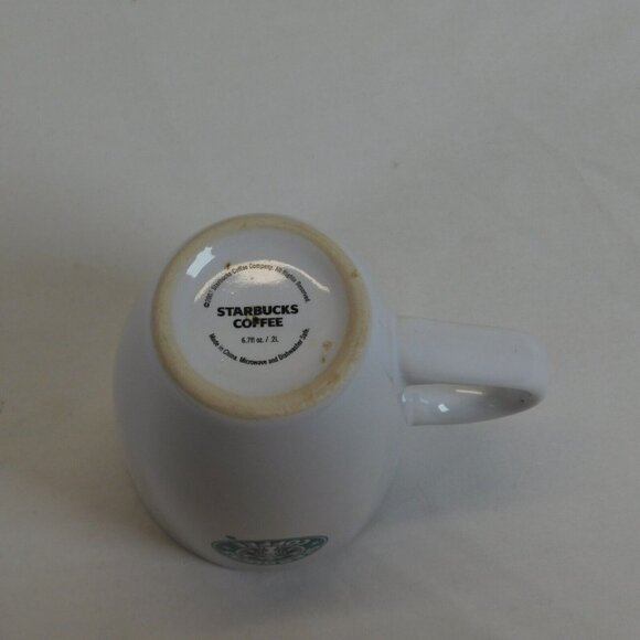 2007 Starbucks Small Logo White 6.7 oz Espresso Coffee Mug Dishwasher Safe - Picture 6 of 8